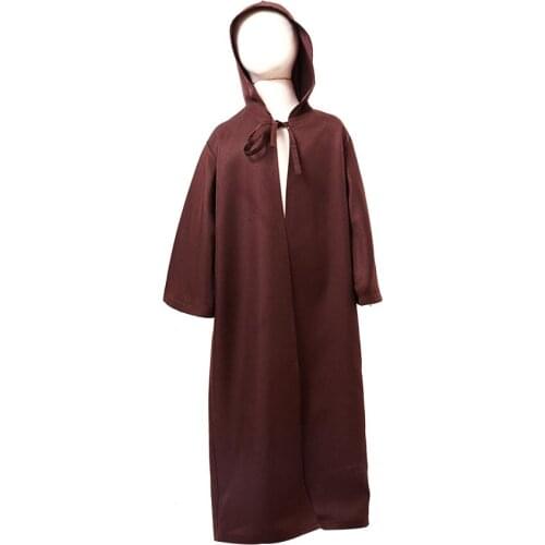 Cosplay Costume Star Cosplay Wa Kenobi Jedi Brown Kids Cloak Cosplay Costume Child Version