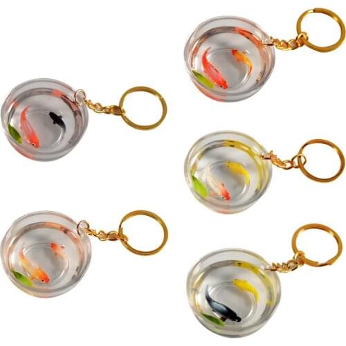 Mini Gift Lucky Decorative Kois Fish Tank Backpack Pendant Toy for Car Key