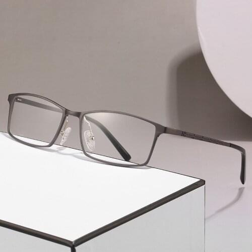 Metal Square Glasses Frame Men 2020 Vintage Half Rim Clear Eye Glasses man Optical Prescription Eyeglasses Frames Eyewear Oculos