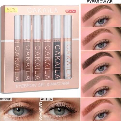 CAKAILA Eyebrow Dye Mascara Set Comestic Thick Waterproof Natual Mascara Eyebrow Dye Eyebrow Cream Long Lasting Eye Makeup TSLM1