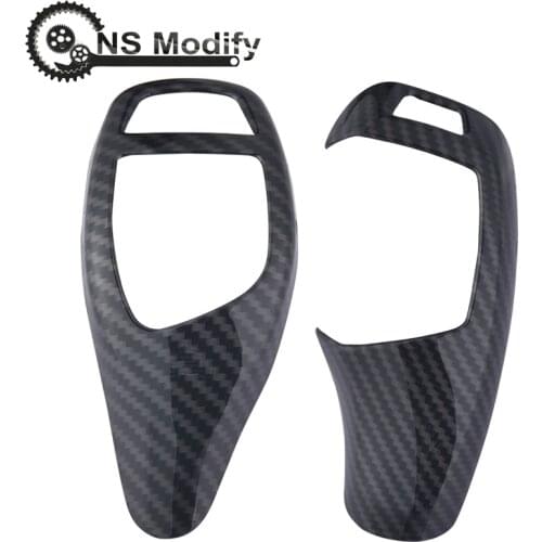 Gear Shift Handle Sleeve Button Cover Stickers ABS Carbon Fiber For BMW F20 F30 f10 f32 F25 X5 F15 X6 F16 Interior Accessories