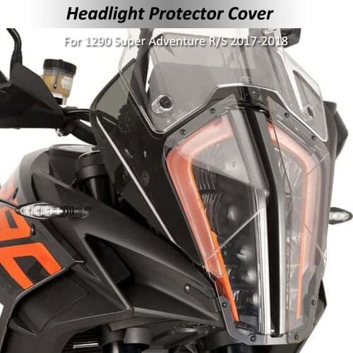 New Front Motorcycle Transparent Headlight Guard Headlight Protector Cover Lens For 1290 Super Adventure R/S 2017-2018