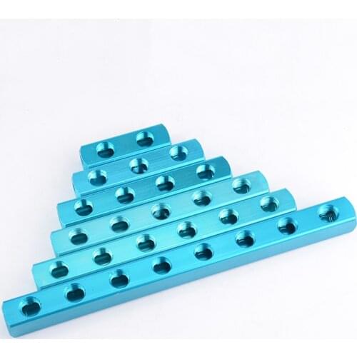 1/4" 1/2" BSP Female Pneumatic Fitting Quick Connector Gas Distributor Manifold Splitter Aluminium Block For Air Compressor