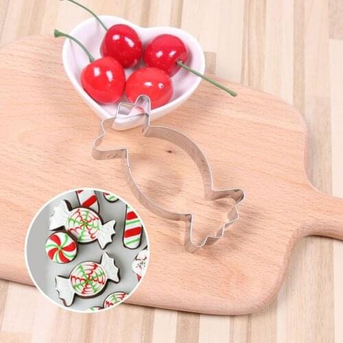 Christmas Candy Shape Cookie Baking Mold 3D DIY Creativity Metal Stainless Steel Kitchen Cake Fondant Decorating Tools