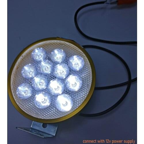 12V-85V External Lights 12 Beads 24W Strong/Weak BEAM Flash for Motorcycle Electric Vehicles Scooter Dirt Bike Tricycle