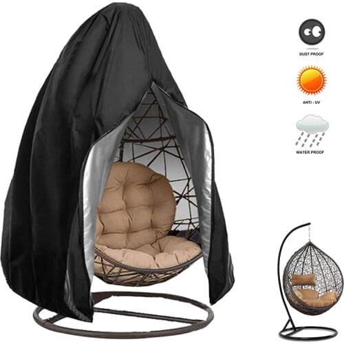Outdoor Waterproof Patio Chair Cover Egg Swing Chair Dust Cover Protector with Zipper Protective Case Hanging Egg Chair Cover