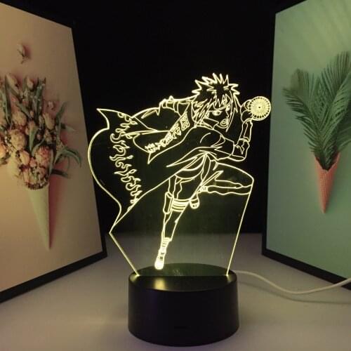 Japanese Anime Figure 3D Lamp Atmosphere for Kids Gift Child Room Decor Color Changing LED Night Light Bedside Table Lamp