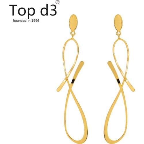 Top d3 2020 New Arrival Abstract Stylish Hollow Out Dangle Earrings Girls Statement Drop Earrings Statement Earrings