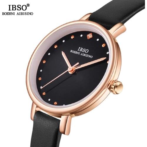 IBSO Women Quartz Watches 8 MM Ultra-Thin Wrist Luxury Female Hours Clock Fashion Montre Femme Quartz Watch Relogio Feminino