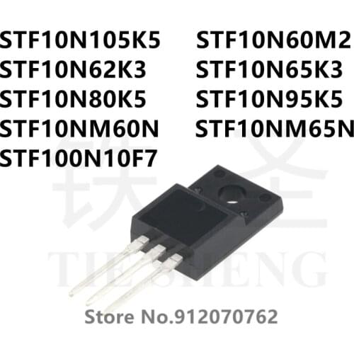 10PCS/LOT STF10N105K5 STF10N60M2 STF10N62K3 STF10N65K3 STF10N80K5 STF10N95K5 STF10NM60N STF10NM65N STF100N10F7 TO-220F