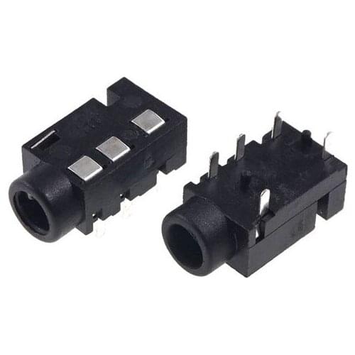 1000pcs Phone Jack Dia 3.5mm 5Pin SMD type Rohs stereo Jack for 3.5mm 4Pole plug New Free shipping