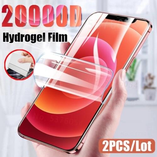 2Pcs Hydrogel film For iPhone 11 12 Pro Max Mini Screen Protector Soft Film For iPhoen 6 6s 7 8 Plus X XR XS Max SE 2 Not Glass