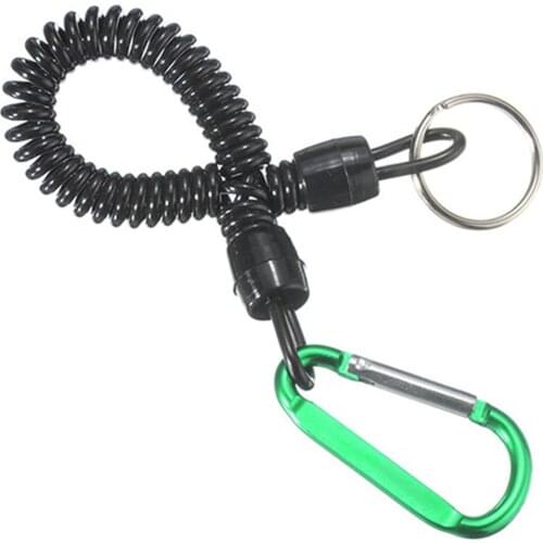 2PCS Fishing Lanyards Boating Ropes Retention String Fishing Rope with Camping Carabiner Secure Lock Fishing Tools Accessories
