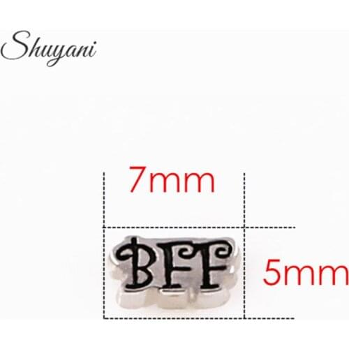 F386 Newest 20pcs/lot Alloy Floating Locket Charms Best Friend Forever BFF Charms for Living Memory Locket