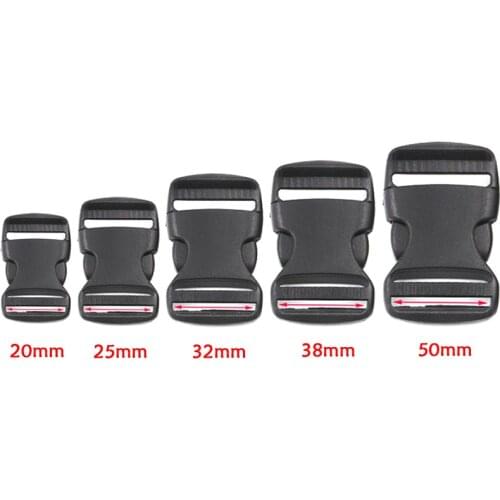 5pcs/lot High Quality Plastic Side Release Buckles Slimwaist Backpack Straps Webbing 20mm 25mm 32mm 38mm 50mm