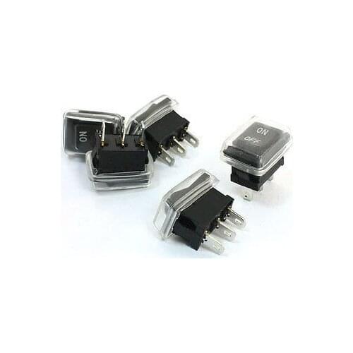 Free shipping!Panel Mounted 6A 250VAC 10A 125VAC 3 Pin SPDT Boat Rocker Switches 5Pcs