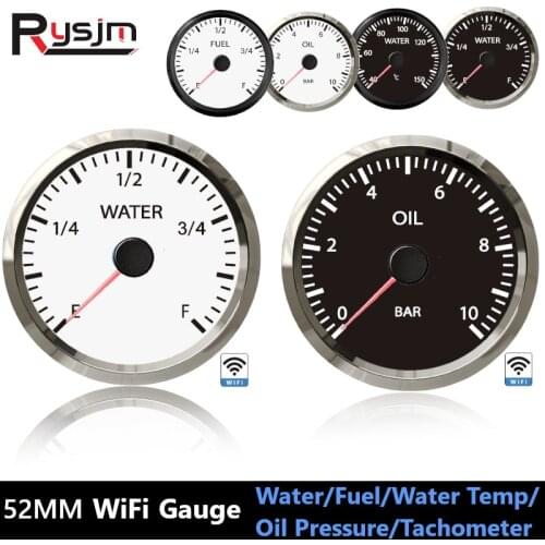 New Oil pressure Meter Automobile For Car Marine Boat Water Level Fuel Water Temperature 12V 24V Car Accessories WIFI Connection