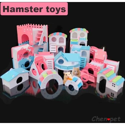 High Quality DIY Small Pet House Hamster Wooden Toys Guinea Pig Accessories Chinchila Chewing Toy 2 Step Wooden Ladder