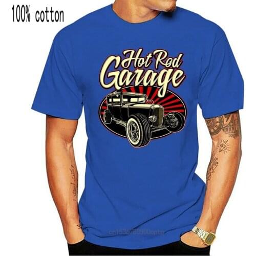 Hotrod Garage Herren Tops Tee T Shirt USA Klassisch Hot Rod Auto T-Shirt 2xl 3xl 4xl 5xl
