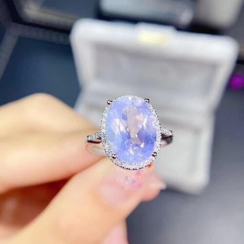 KJJEAXCMY fine jewelry S925 sterling silver inlaid natural Amethyst new girl noble ring support test Chinese style hot selling