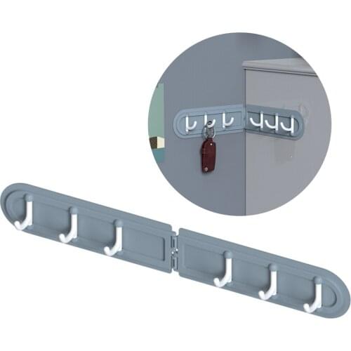 Creative 6 Row Corner Hook Folding Hooks Hanging Rack Garment Cap Wall Hooks Back Door Hanger Organizer Kitchen Bathroom Tools