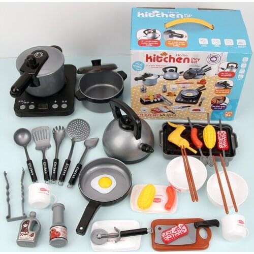 Children Mini Kitchen Toy Cookware Pot Pan Kids Pretend Cook Play Toy Simulation Kitchen Utensils Toys Children Gift