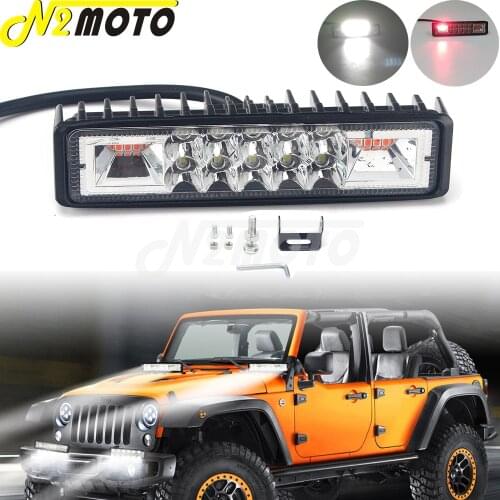 Motorcycle 3030 COB LED Flash Work Light w/ Mounting Brackets for SUV ATV Automotive Vehicles Trucks Off Road 4x4 Trucks Tractor