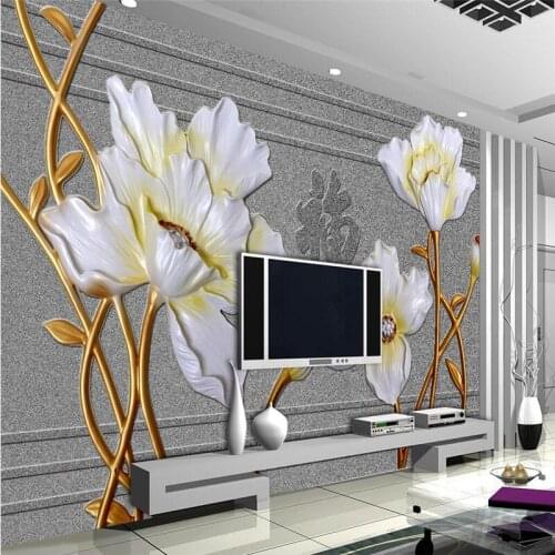 Beibehang wall wallpaper 3d Background photo living room photography lotus stone reliefs paper mural murals-3d papel de parede