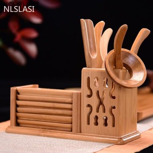 Natural bamboo tea road six gentlemen tea set multi-piece accessories new minimalist Tea set tea accessories dropshipping