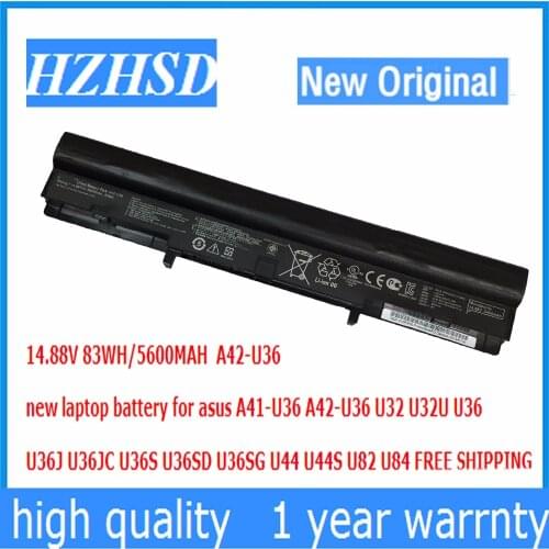14.88V 83WH 5600MAH new A42-U36 laptop battery for asus A41-U36 U32 U32U U36 U36J U36JC U36S U36SD U36SG U44 U44S U82 U84