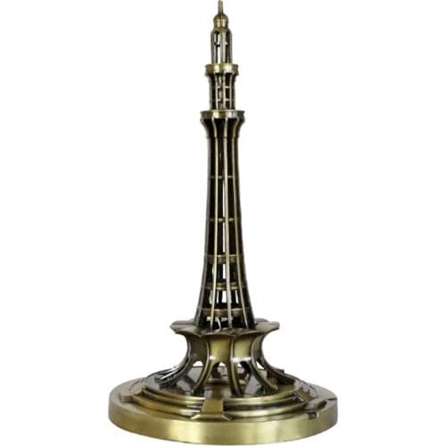 2021 New Modern Architecture Statue Figurine Souvenir Pakistan Tower Model Metal Crafts Ornaments Home Decoration Accessories