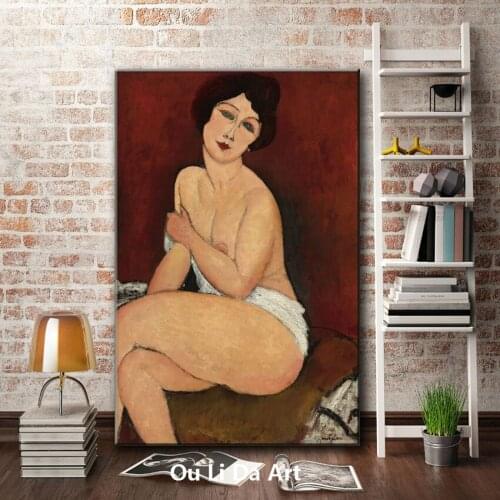 Nude woman oil painting printed on canvas canvas printings wall art decoration pictures