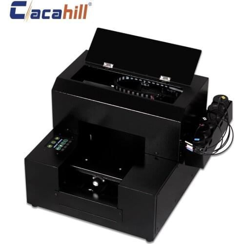 Label printer A4 UV flatbed adopts Epson L1800 printer head, suitable for plastic/acrylic/leather/glass/metal printing