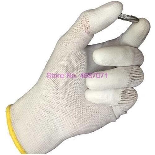 By DHL 250pair Work Gloves Nylon PU Gloves ESD Working Gloves PU Anti Static Work cycling Gloves