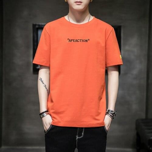 New Summer Mens Short Sleeve Loose Casual Crew Neck Versatile Shirt Trend Boys And Students Korean Version Simple Fashion Top