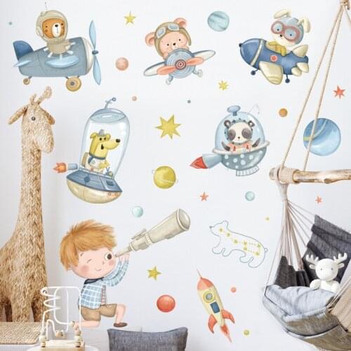 Creative Cartoon Kids Room Wall Stickers for Door Decals Poster Nursery Baby Bedroom Decor Wallpaper Home Mural Room Decoration
