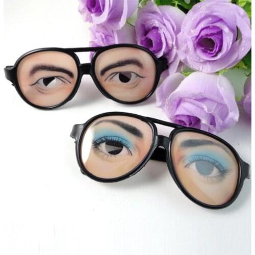 Funny Women Men Fake Eyes Glasses Fancy Dress Cosplay Props Birthday Party Favors Gift Christmas Halloween