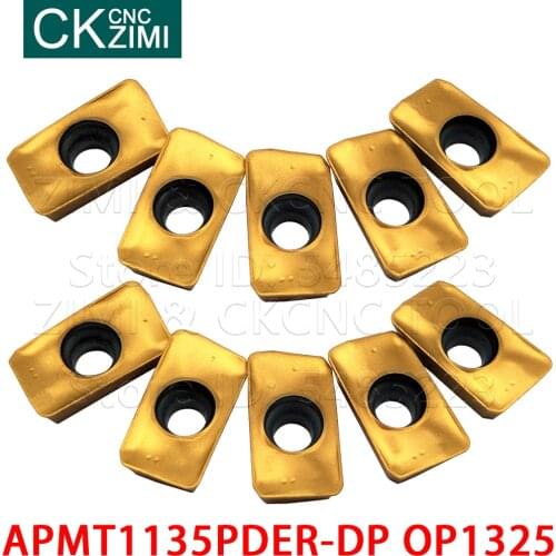 10PCS APMT1135PDER-DP OP1325 APMT 1135 PDER DP Carbide Inserts milling Inserts Tools CNC Metal lathe indexable tools for steel