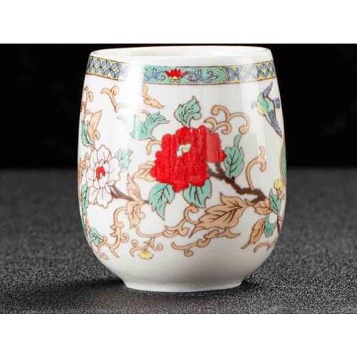 2pcs/set Porcelain Kungfu Tea Cup Drinkware Tea Bowl 180ml Pu'er Master Cup Tea Set Kitchen Drinking Tool