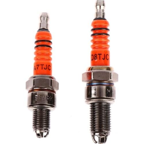 3 Electrode Spark Plug A7tc D8TC For 50cc 110cc 125cc Atv Scooter Dirt Bike