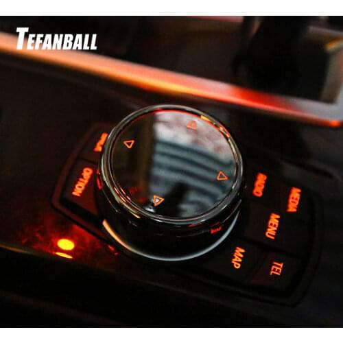 Car Multimedia Button Cover Trim Knob Sticker for BMW F10 F18 F20 F30 F34 F35 F15 F16 F25 F26 For NBT Controller car Accessories