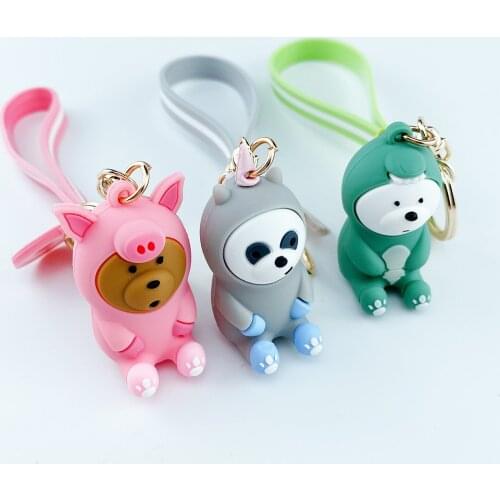 Cartoon Bear Keychain Personalized Car Keychain Creative Birthday Gift Bag Keychain
