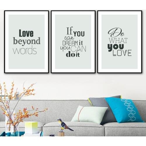 COLORFULBOY Quotes Wall Art Print Canvas Painting Posters And Prints Cuadros Decoration Wall Pictures For Living Room