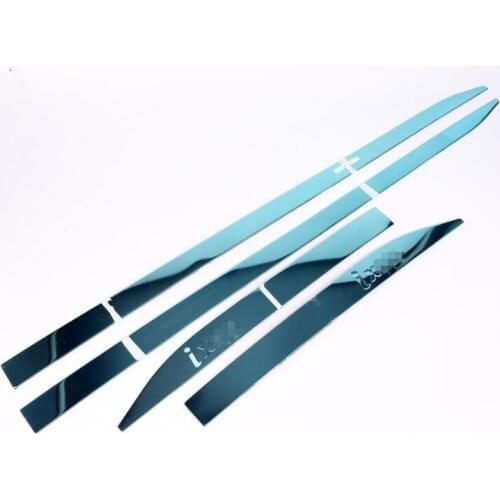 For Hyundai ix35 2018 4 PCS New Silver Car Styling Stainless Steel Exterior Door Body Trim Molding Accessories Side Trim Cover