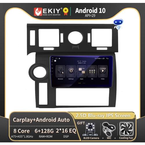 EKIY For Hummer H2 E85 2007 - 2009 Android 10.0 Car Radio 6+128G Multimedia Blu-ray IPS Screen Navigation GPS Autoradio no 2 din