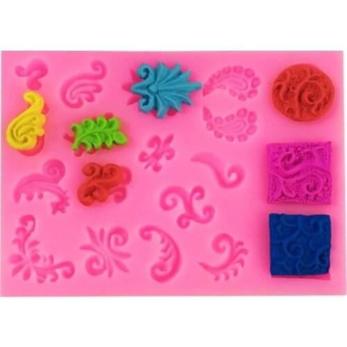 European-style liquid silicone mold fudge mold cake decoration tool chocolate fudge mold fondant cake decorating molds