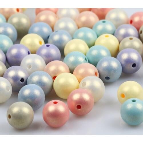 Round Colorful Acrylic Beads 6/8/10/12/14/16mm Loose Spacer Beads For Jewelry Making Diy Charm Necklace Bracelet Accessories