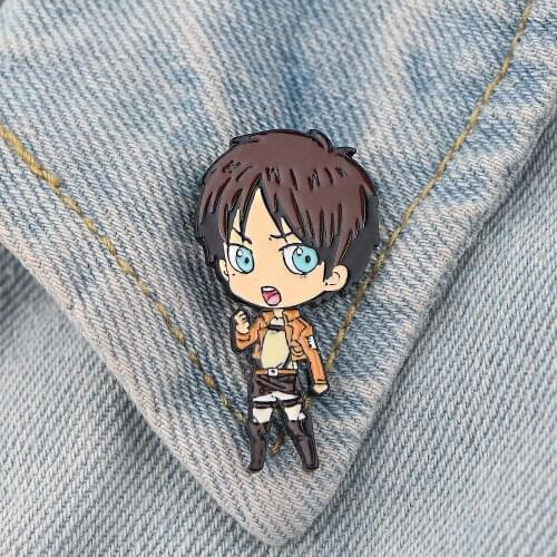 LT571 Attack on Titan Japanese Anime Icons Enamel Pin Brooches on clothes Backpack Collar Hat Badge Lapel Pin Jewelry Gifts