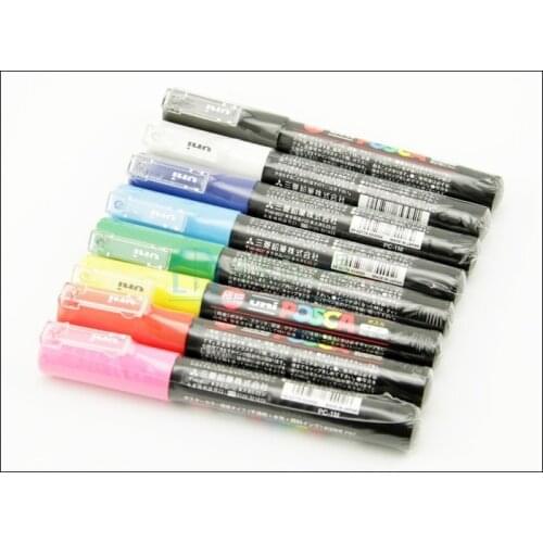 POSCA PC-1M pernanent art markers 0.7mm,8 colors/set