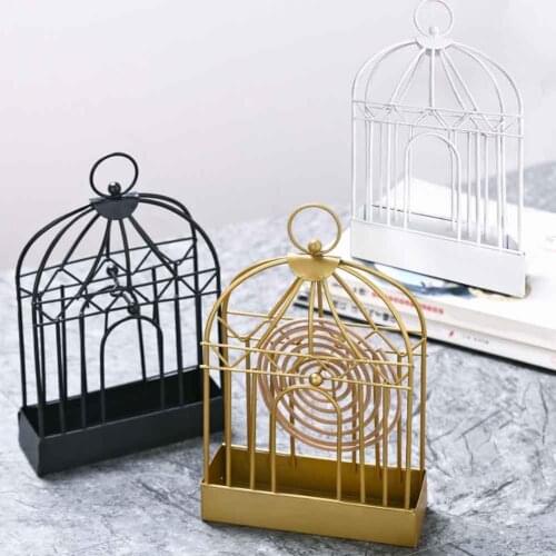 Nordic Style Metal Mosquito Coil Holder Birdcage Incense Rack Home Decoration Mosquito Coil Holder Birdcage Incense Rack Decor